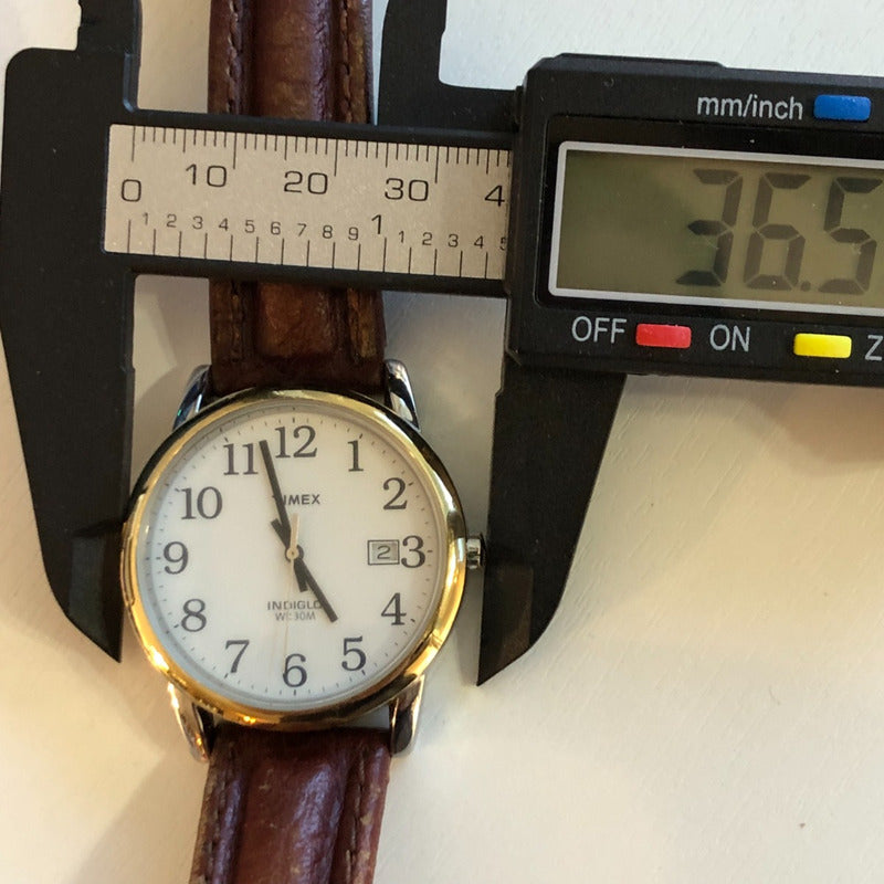 Reloj Timex Clásico Indiglo Hombre Año 2009 Fecha Correa Original