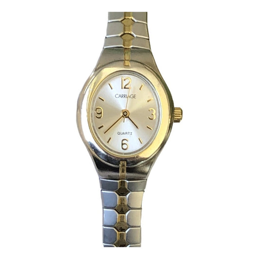 Reloj Carriage By Timex Mujer 2002 Quartz Oval Two Tone Leer