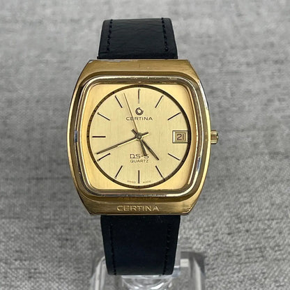 Reloj Certina Ds-5 Zafiro Hombre Años 80´s Quartz Dorado