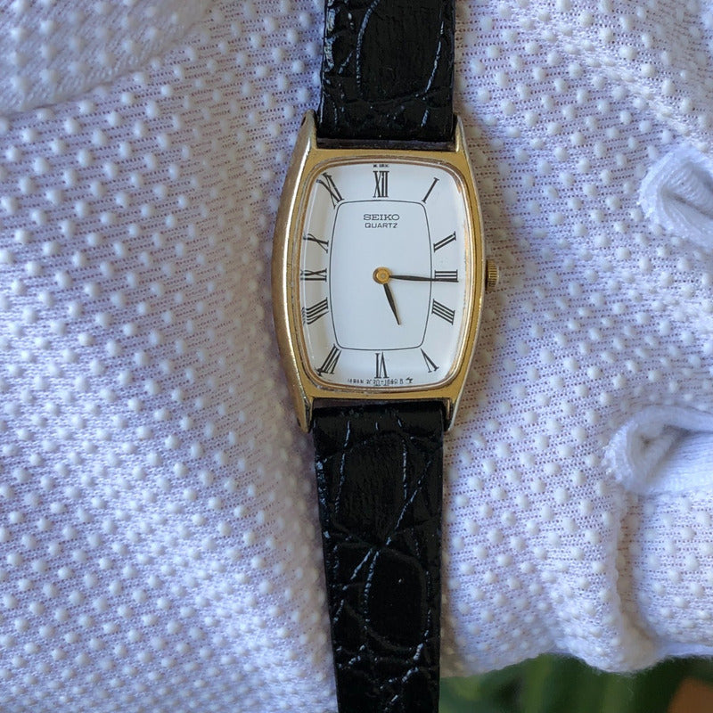 Reloj Seiko Mujer Vintage 1985 Ultrafino Art Deco Roman Dial