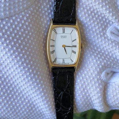Reloj Seiko Mujer Vintage 1985 Ultrafino Art Deco Roman Dial