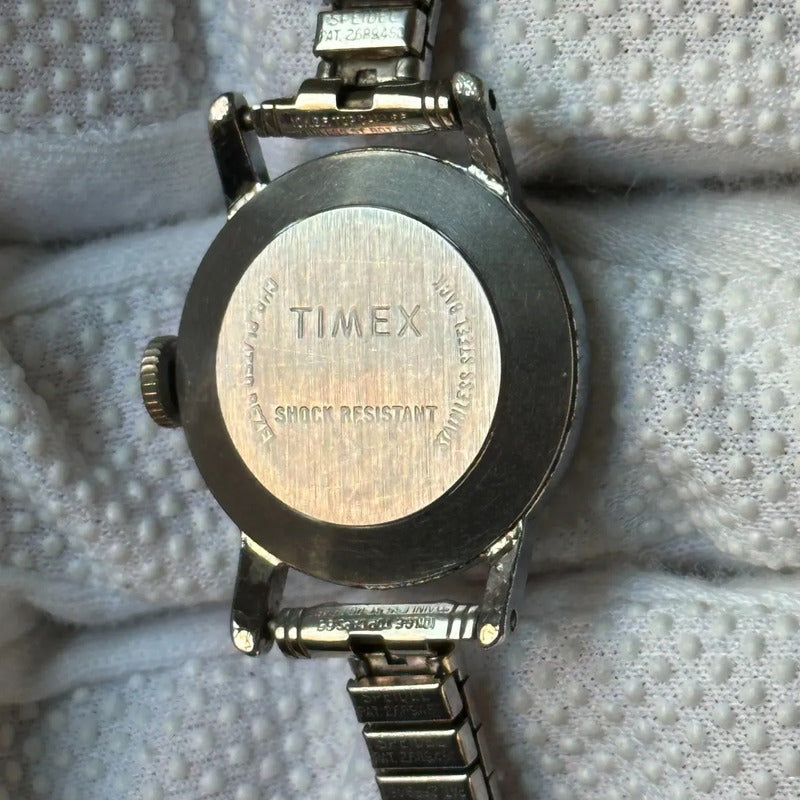 Reloj Timex Mujer A Cuerda Vintage Año 1966 Dial Patina Crema