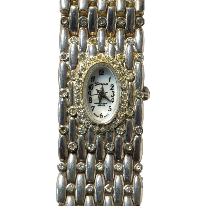 Reloj Geneva Mujer Años 90´s Brazalete Joya Incrustado