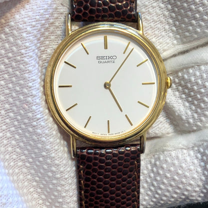 Reloj Seiko Hombre Año 1992 Ultrafino Sin Segundero Dorado