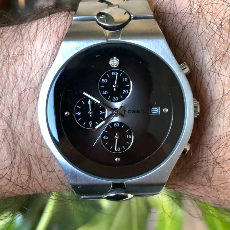 Reloj Fossil Arkitekt Cronógrafo Acero Año 2004 Degradé Escaso