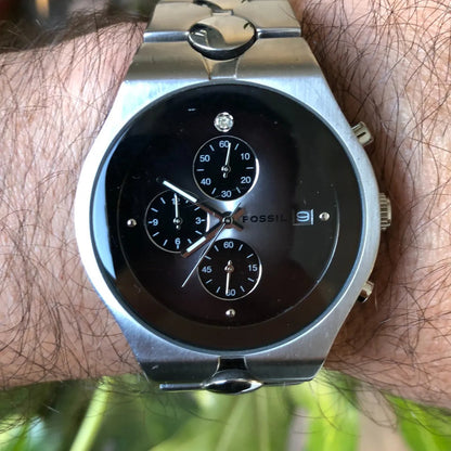 Reloj Fossil Arkitekt Cronógrafo Acero Año 2004 Degradé Escaso