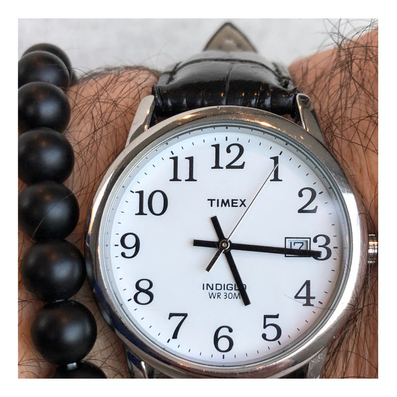 Reloj Timex Vintage Indiglo Hombre Luz En La Esfera