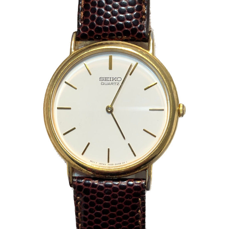 Reloj Seiko Hombre Año 1992 Ultrafino Sin Segundero Dorado