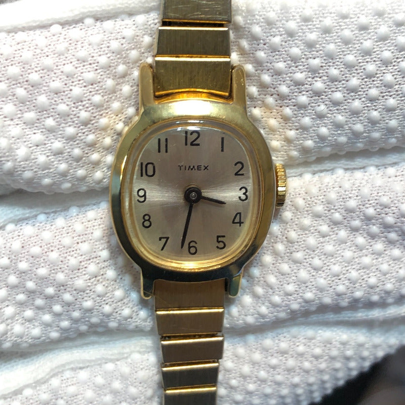 Reloj Timex Mujer Vintage Años 70s Dorado Pulsera Expansible