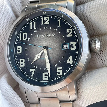 Reloj Pégoud Aviador Francés Hombre 44mm Dial Degradé 2000´s Escaso