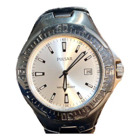 Pulsar By Seiko Vintage 1996 Hombre Bisel Deportivo Escaso.