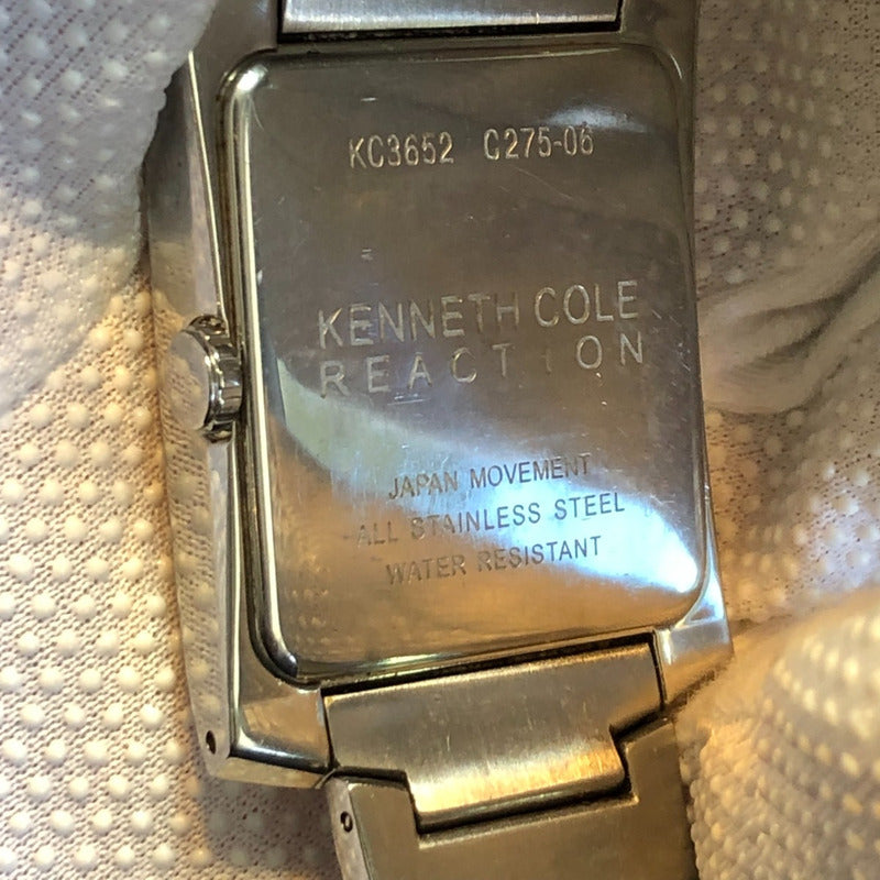 Reloj Kenneth Cole Hombre 2010 Rectangular Big Date Acero