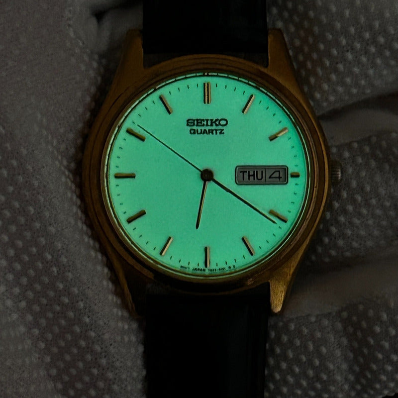 Reloj Seiko Hombre Vintage 1994 Dial Fosforescente Raro 7n43
