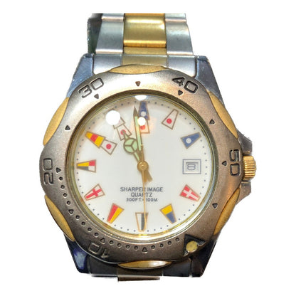 Reloj Sharper Image Vintage Japonés Hombre Tema Náutico
