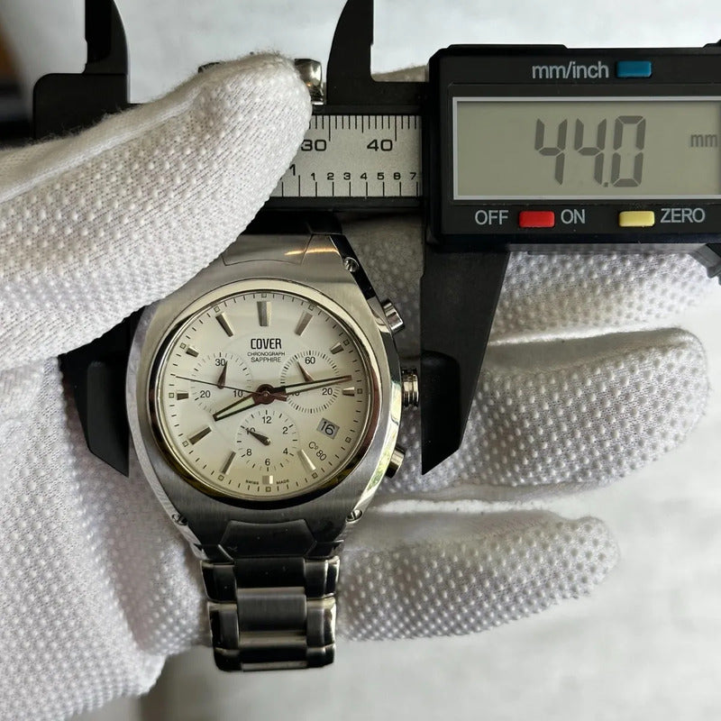 Reloj Suizo Chronograph Cover Hombre Zafiro 2003 Alta Gama Escaso