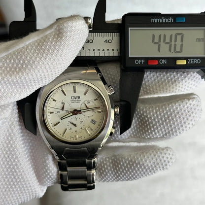 Reloj Suizo Chronograph Cover Hombre Zafiro 2003 Alta Gama Escaso