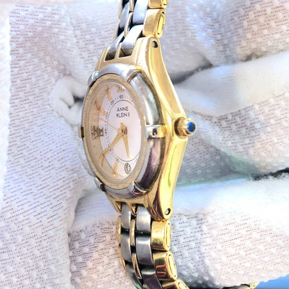 Reloj Anne Klein Ii Mujer Dial Blanco Two Tone 2001 Leer