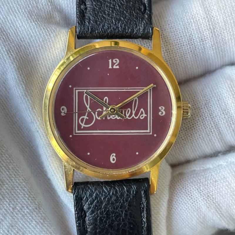 Reloj Shauels Unisex A Cuerda Ca. Año 1980 Dial Marrón Único
