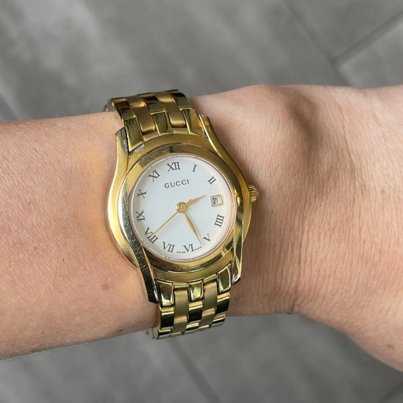 Reloj Gucci Mujer Clásico 90s Zafiro Suizo Funciona Perfecto