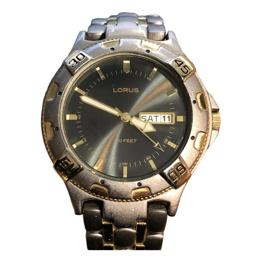 Reloj Lorus By Seiko Hombre Años 90´s Bicolor Day-date