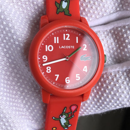 Reloj Lacoste Pixelcroc Niños 2021 Rojo Original Con Caja
