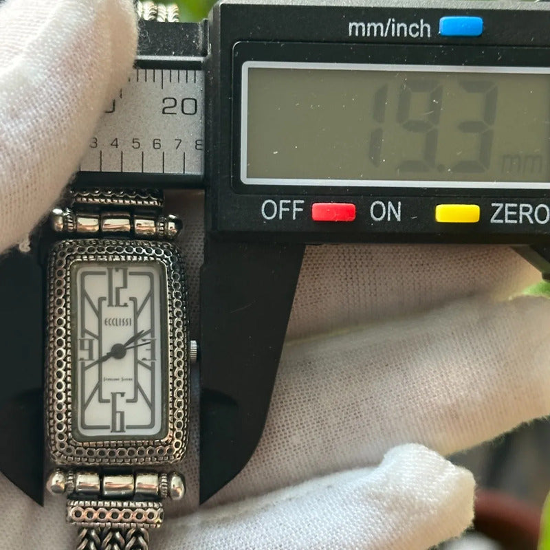 Reloj Ecclissi Mujer De Plata 925 Nuevo Deco Revival 2000´s