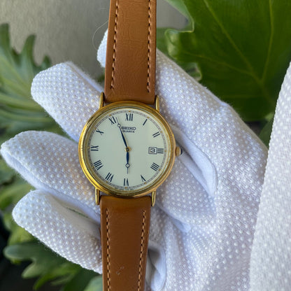 Reloj Seiko Hombre 1995 Vintage Núm. Romanos Y Agujas Azules