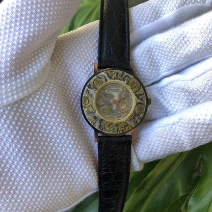 Reloj Fossil Relic Ammonite Mujer Vintage 1995 Único Raro