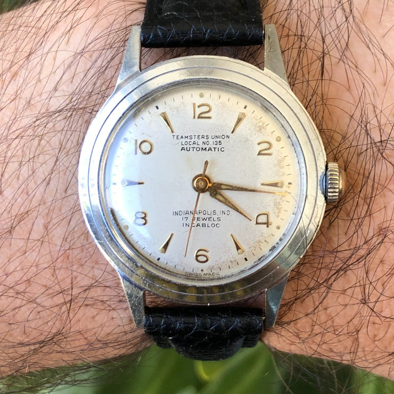 Reloj Automático Teamsters Union Año 1956 Hombre Histórico Suizo