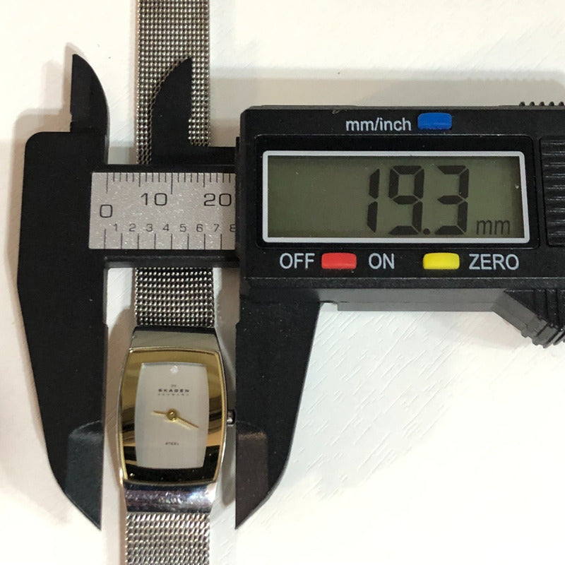 Reloj Skagen Mujer 2005 Acero Curvo Pulsera Milanesa Raro