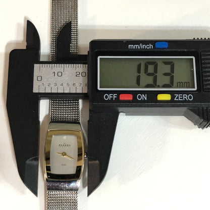 Reloj Skagen Mujer 2005 Acero Curvo Pulsera Milanesa Raro