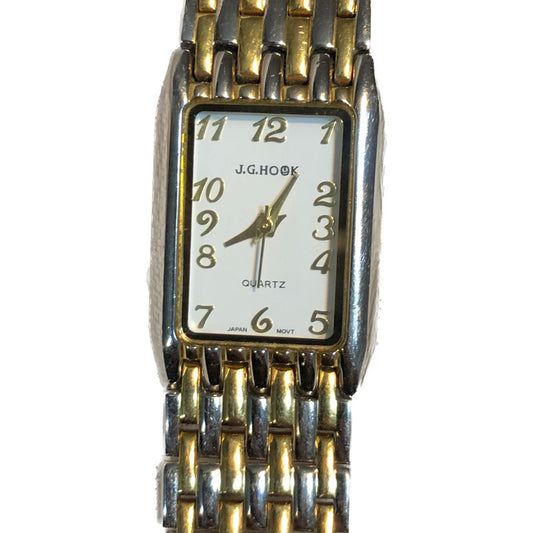 Reloj-joya Art Déco J.g. Hook Bicolor Mujer Vintage 1994