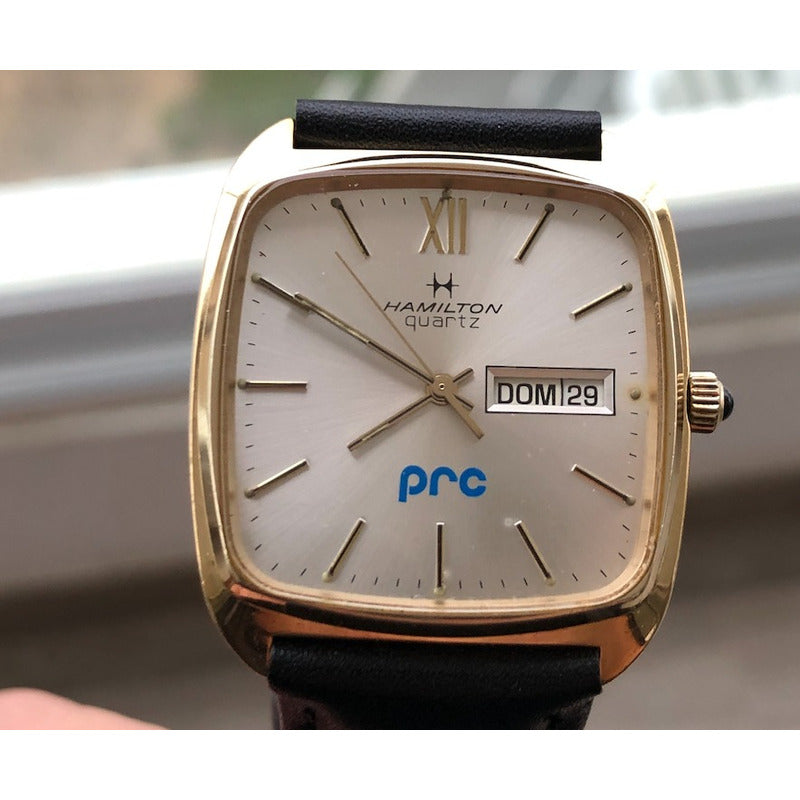 Reloj Hamilton 9864 Vintage Hombre Batería Y Correa Nuevas