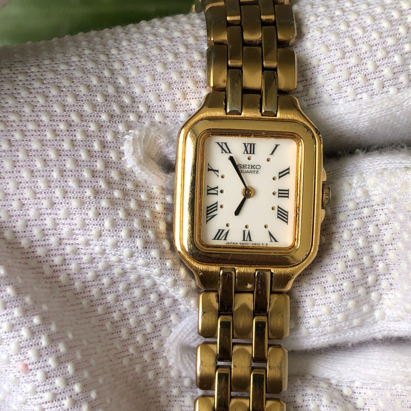 Reloj Seiko Mujer Vintage 1991 Quartz Rectangular Romano 20mm