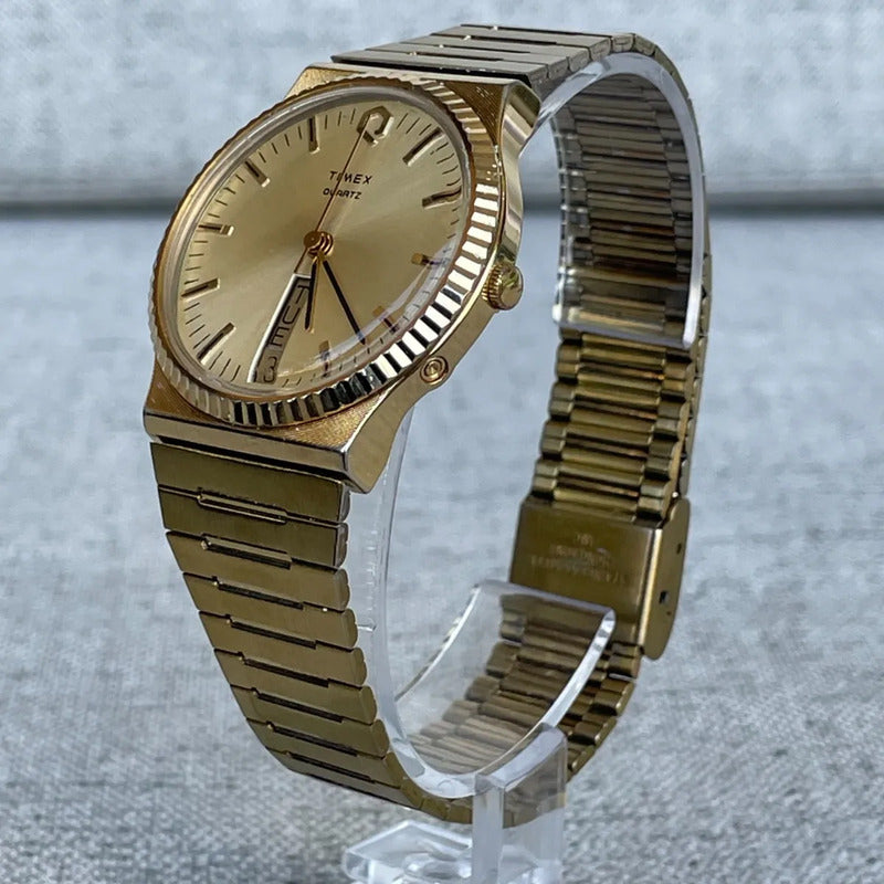 Reloj Timex Hombre Años 80´s Day-date Vertical Muy Escaso