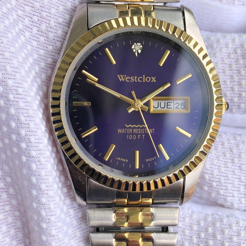 Reloj Westclox Hombre 1995 Datejust Style Purpura Sunburst