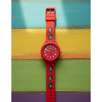 Reloj Lacoste Pixelcroc Niños 2021 Rojo Original Con Caja