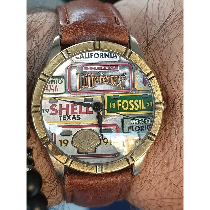 Reloj Fossil 1996 Shell Oil Company California Hombre