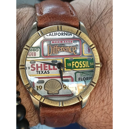 Reloj Fossil 1996 Shell Oil Company California Hombre