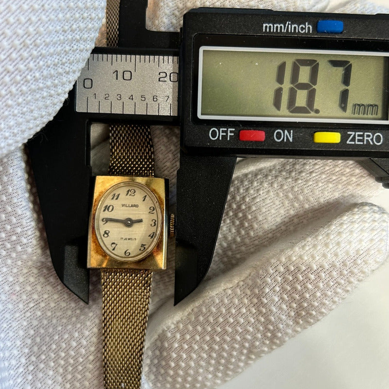 Reloj Villard Mujer A Cuerda Vintage Año 1959 Cuadrado Suizo