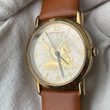 Reloj Wittnauer Hombre Año 1994 Pegasus Dorado Compacto