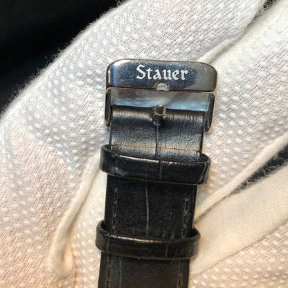 Reloj Stauer Hombre 2009 Gris Sunburst Nuevo Y Poco Común