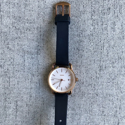 Reloj Fossil Mujer Año 2017 Rose Gold Minimal Correa Original
