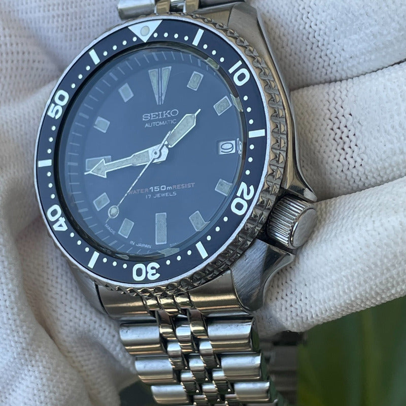 Reloj Seiko Hombre Año 1993 Diver Automático Negro 17J 7002