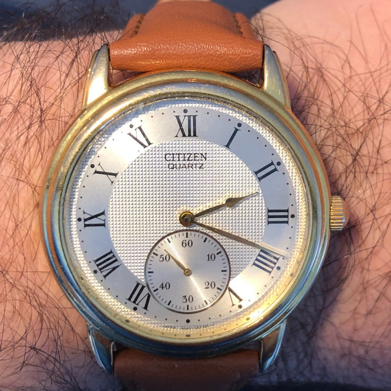 Reloj Citizen Hombre Año 1989 Vintage Dial Waffle