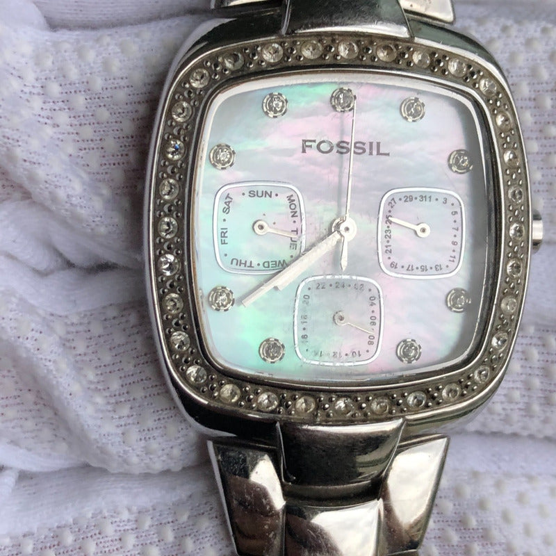 Reloj Fossil Mujer 2003 Madreperla Multifunción Escaso Leer