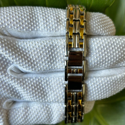 Reloj Adolfo Mujer Vintage 1999 Rectangular Cristales Doble Hilera