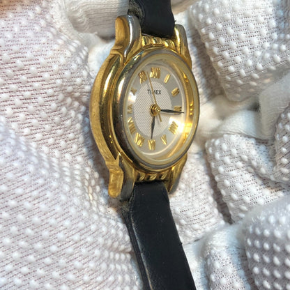 Reloj Timex Mujer Vintage Año 1991 Dial Blanco Waffle