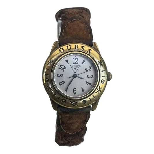 Guess Mujer Vintage 1995 Bisel Grabado Correa Trenzada Raro