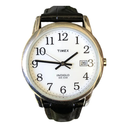 Reloj Timex Hombre Año 2012 Cuarzo Indiglo 36mm Con Fecha